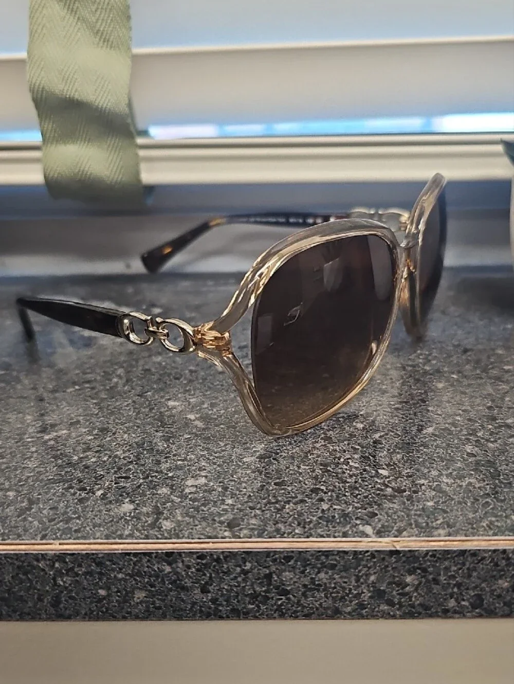 Coach Brown Gradient Oversized Women’s Sunglasses with Gold Accents HC 8145